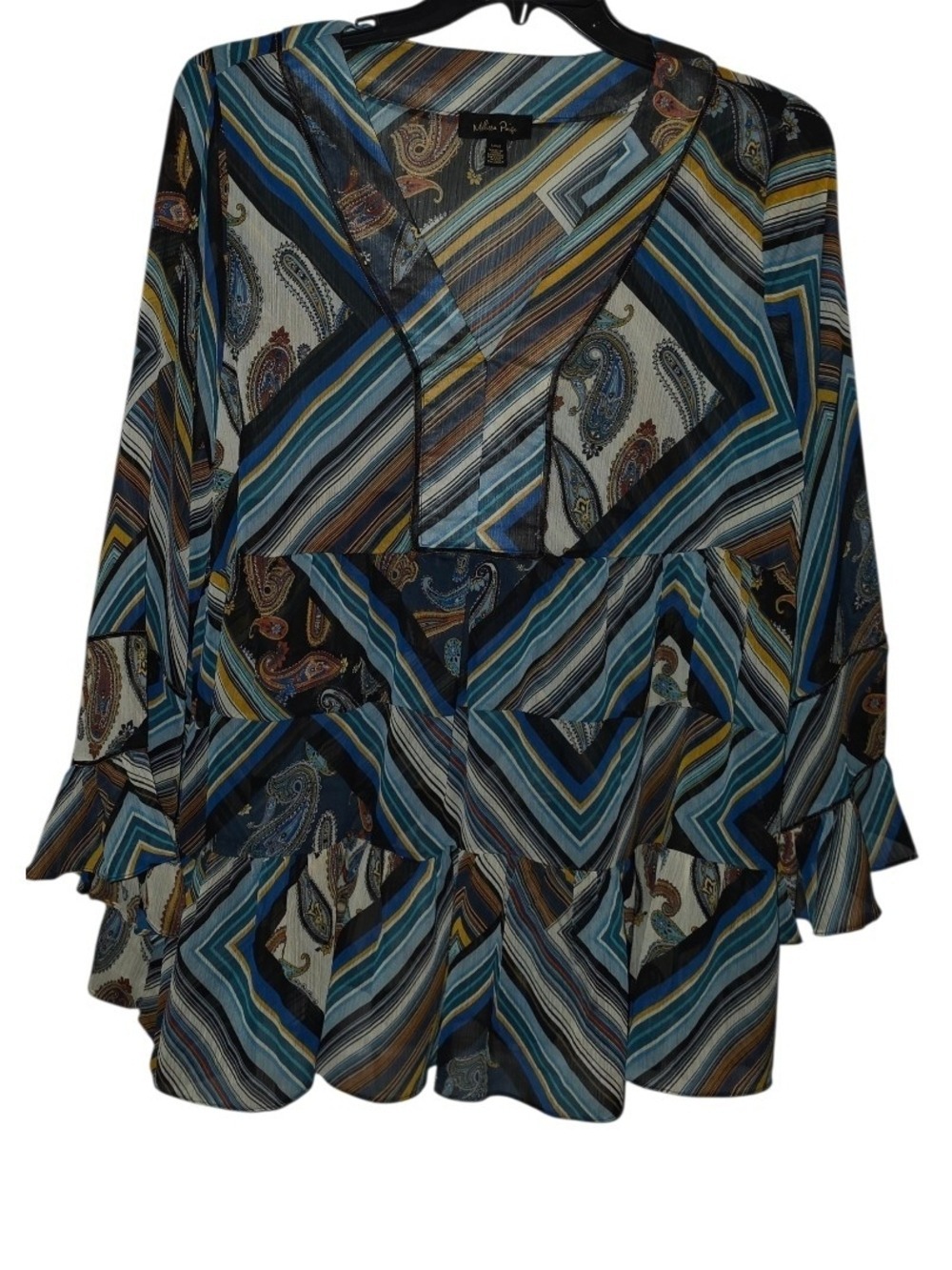 Melissa Paige Long Sleeve Blouse Size Large